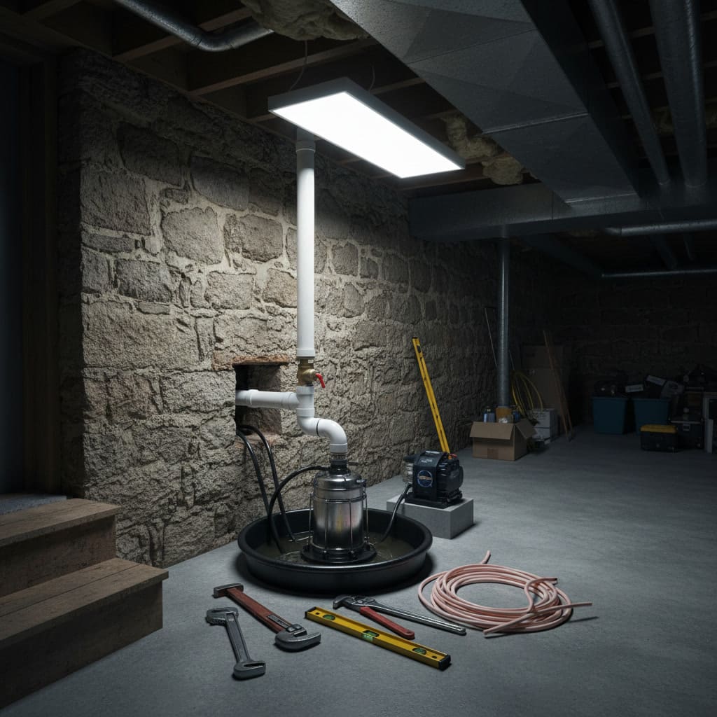 water damage restoration in Grand Rapids sump pump system