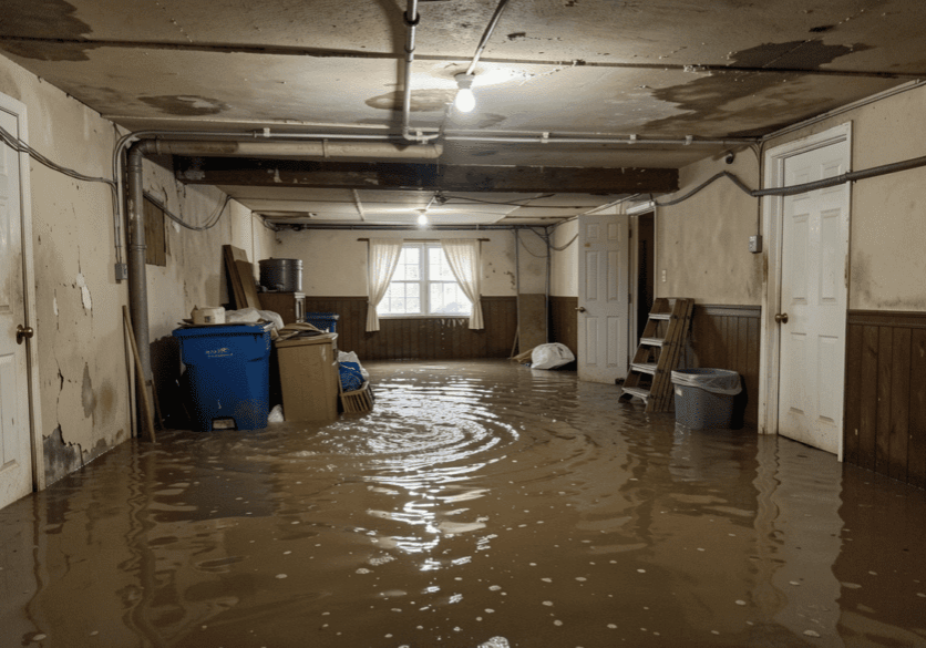 Flooded basement in Kent County home after snow melt